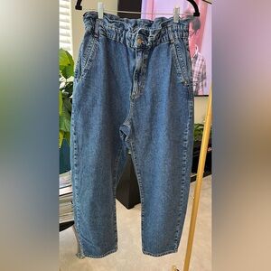 Zara paper bag waist jeans size 10